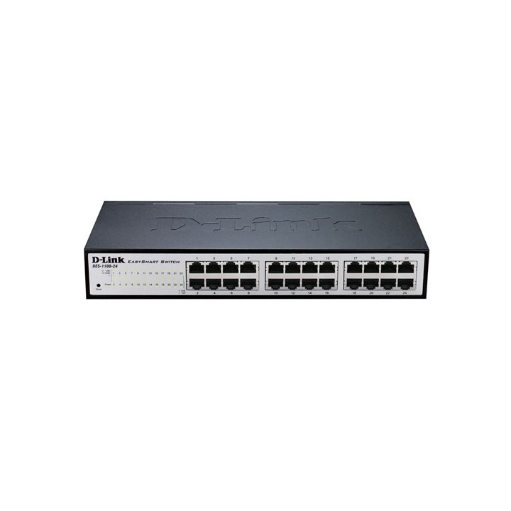 D-Link DGS-1100-24V2 Géré L2 Gigabit Ethernet (10/100/1000) 1U Noir, Gris — vue 1