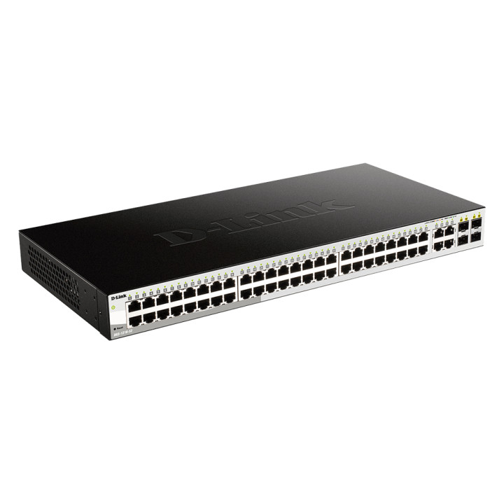 D-Link DGS-1210-52 Géré L2 Gigabit Ethernet (10/100/1000) 1U Noir — vue 2