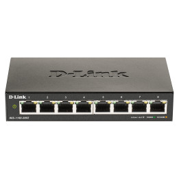 D-Link DGS-1100-08V2 Géré L2 Gigabit Ethernet (10/100/1000) Noir — vue 1