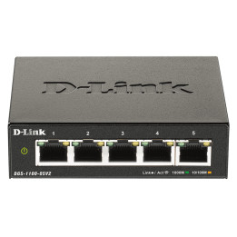 D-Link DGS-1100-05V2/E commutateur réseau Géré L2 Gigabit Ethernet (10/100/1000) Noir — vue 1