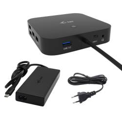 i-tec C31TRI4KDPDPRO100 — Dock USB-C HDMI + deux DisplayPort, chargeur 100 W