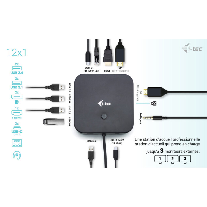 i-tec C31TRI4KDPDPRO100 — vue 3