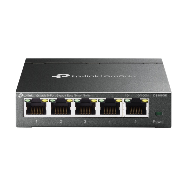 TP-Link Omada DS105GE commutateur réseau Géré L2 Gigabit Ethernet (10/100/1000) Noir — vue 1