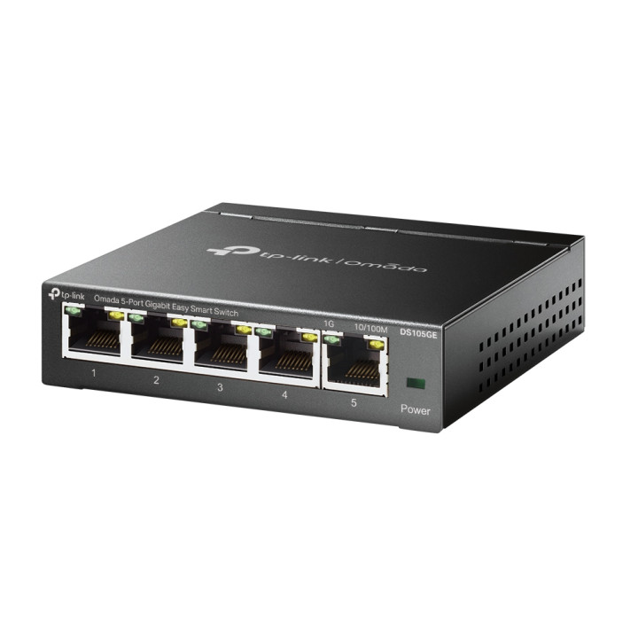 TP-Link Omada DS105GE commutateur réseau Géré L2 Gigabit Ethernet (10/100/1000) Noir — vue 2