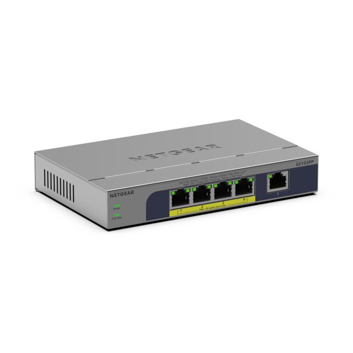 NETGEAR GS105PP Non-géré Gigabit Ethernet (10/100/1000) Connexion Ethernet, supportant l'alimentation via ce p — vue 1