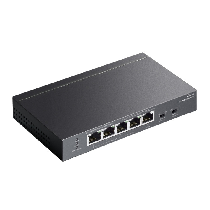 TP-Link TL-SG1005P-PD commutateur réseau Gigabit Ethernet (10/100/1000) Connexion Ethernet, supportant l'alime — vue 4