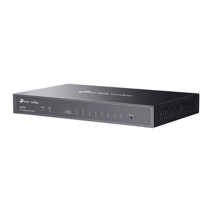TP-Link Omada SG2008 commutateur réseau Géré L2/L2+ Gigabit Ethernet (10/100/1000) Noir — vue 3