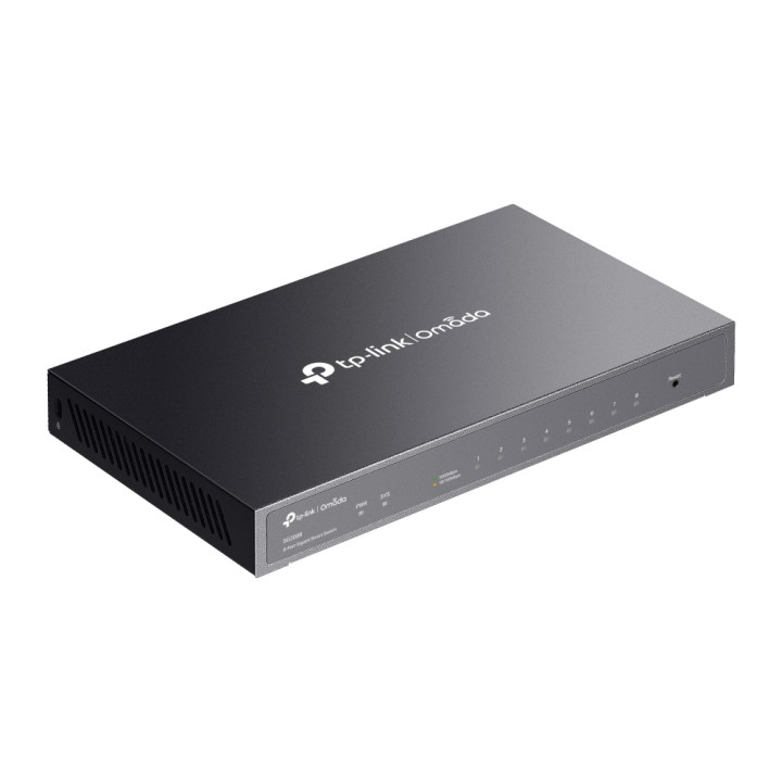 TP-Link Omada SG2008 commutateur réseau Géré L2/L2+ Gigabit Ethernet (10/100/1000) Noir — vue 4