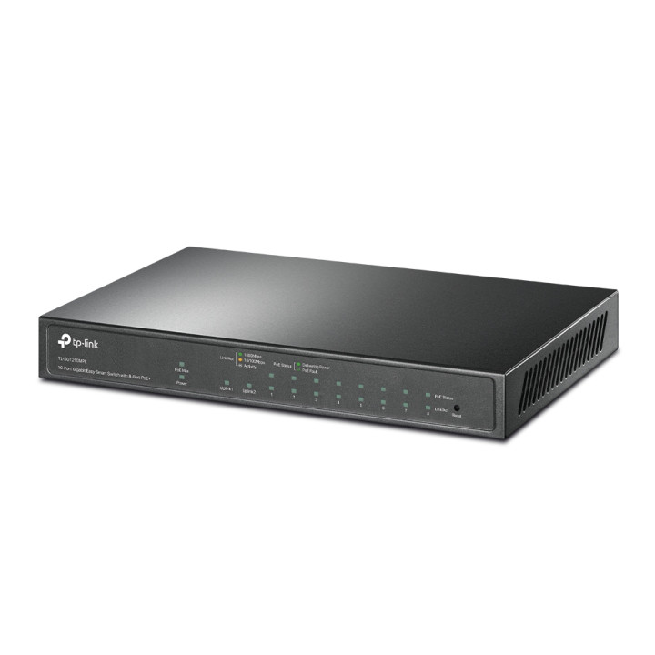TP-Link TL-SG1210MPE commutateur réseau Géré L2 Gigabit Ethernet (10/100/1000) Connexion Ethernet, supportant  — vue 2