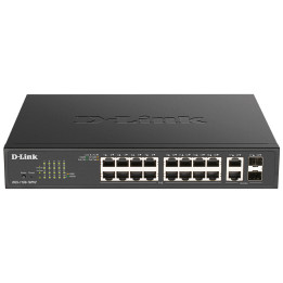 D-Link DGS-1100-18PV2 commutateur réseau Géré L2 Gigabit Ethernet (10/100/1000) Connexion Ethernet, supportant — vue 1