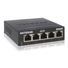NETGEAR GS305 Non-géré L2 Gigabit Ethernet (10/100/1000) Noir — vue 1