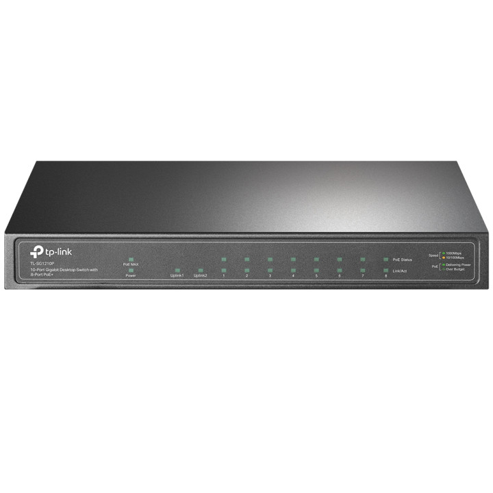 TP-Link TL-SG1210P commutateur réseau Non-géré Gigabit Ethernet (10/100/1000) Connexion Ethernet, supportant l — vue 1