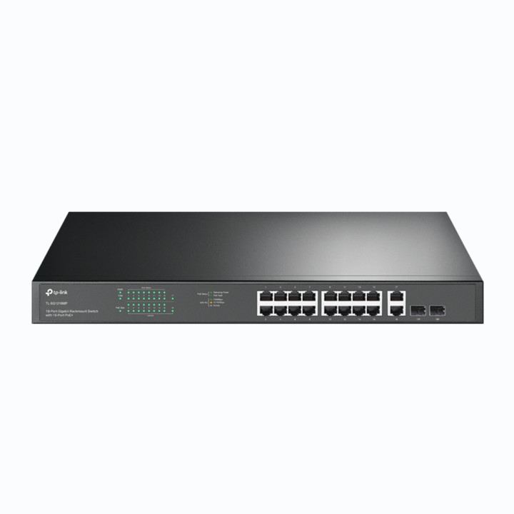 TP-Link TL-SG1218MP commutateur réseau Non-géré Gigabit Ethernet (10/100/1000) Connexion Ethernet, supportant  — vue 1