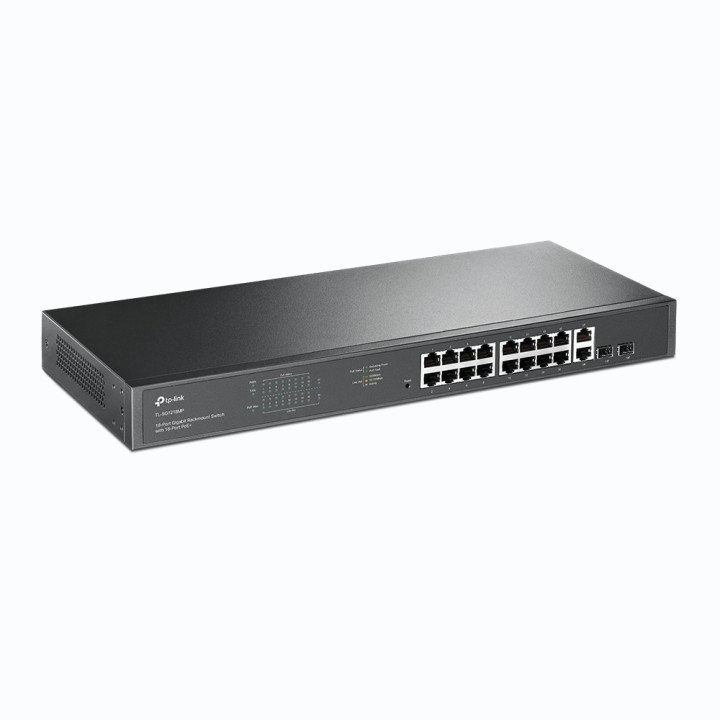 TP-Link TL-SG1218MP commutateur réseau Non-géré Gigabit Ethernet (10/100/1000) Connexion Ethernet, supportant  — vue 2
