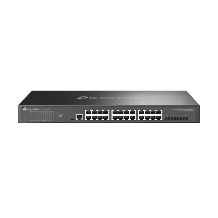 TP-Link Omada SG3428X commutateur réseau Géré L2+/L3 Gigabit Ethernet (10/100/1000) 1U Noir — vue 1