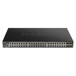 D-Link DGS-1250-52XMP — Switch manageable PoE, 48 ports Gigabit et 4 SFP+