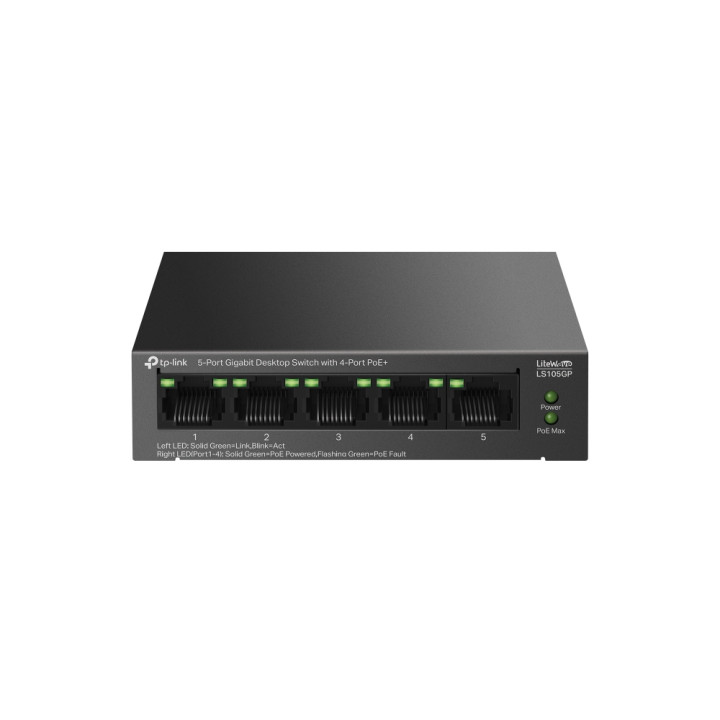 TP-Link LiteWave LS105GP commutateur réseau Non-géré Gigabit Ethernet (10/100/1000) Connexion Ethernet, suppor — vue 1