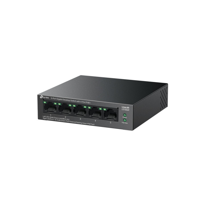 TP-Link LiteWave LS105GP commutateur réseau Non-géré Gigabit Ethernet (10/100/1000) Connexion Ethernet, suppor — vue 3