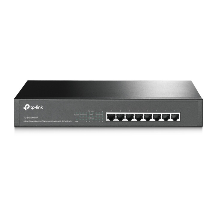 TP-Link TL-SG1008MP commutateur réseau Non-géré Gigabit Ethernet (10/100/1000) Connexion Ethernet, supportant  — vue 1
