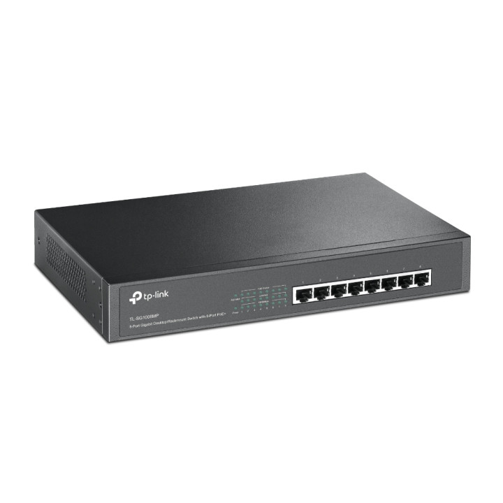 TP-Link TL-SG1008MP commutateur réseau Non-géré Gigabit Ethernet (10/100/1000) Connexion Ethernet, supportant  — vue 2