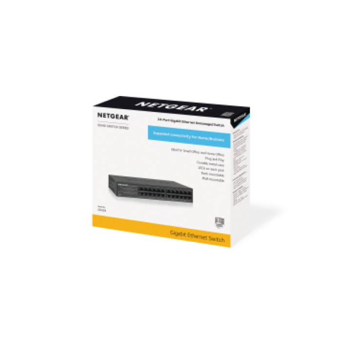NETGEAR GS324 Non-géré Gigabit Ethernet (10/100/1000) Noir — vue 5
