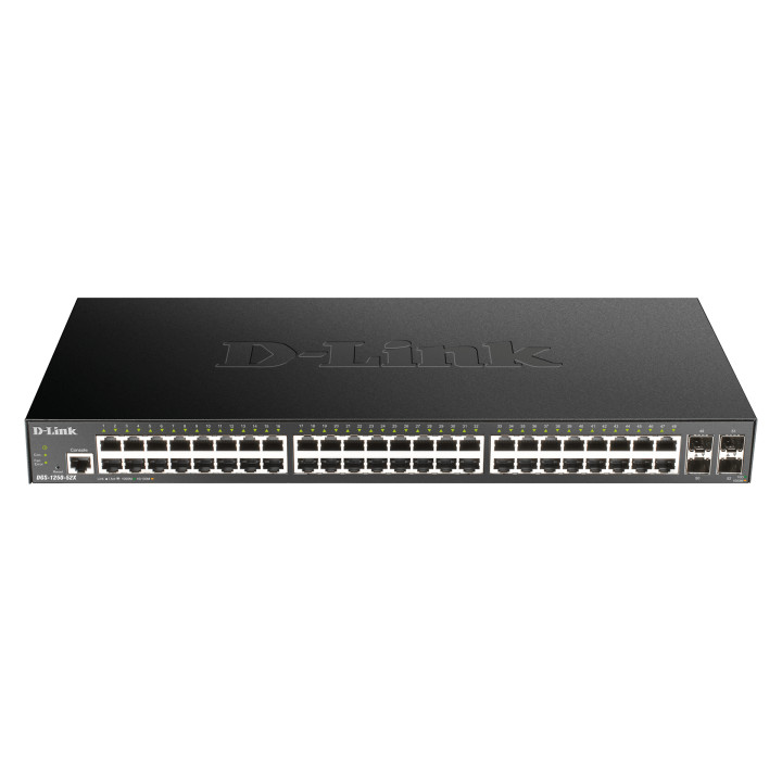 D-Link DGS-1250-52X Géré L3 Gigabit Ethernet (10/100/1000) Noir — vue 1