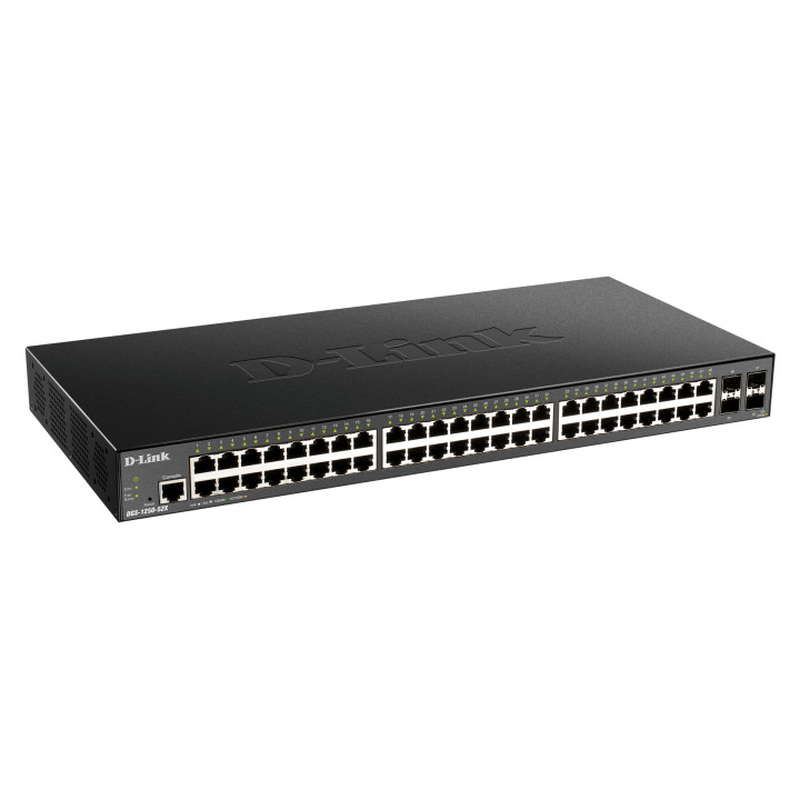D-Link DGS-1250-52X Géré L3 Gigabit Ethernet (10/100/1000) Noir — vue 2