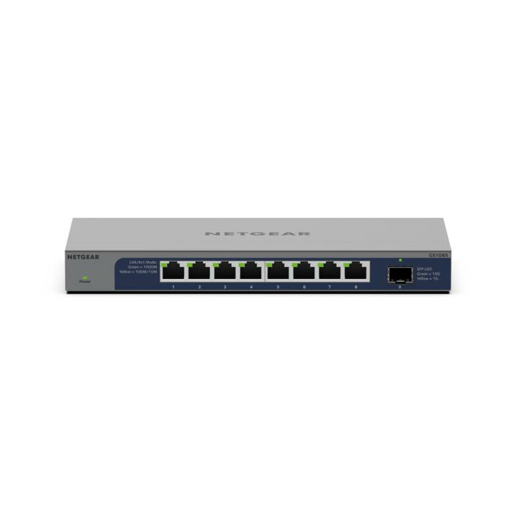 NETGEAR GS108X Non-géré L2 Gigabit Ethernet (10/100/1000) Gris — vue 3