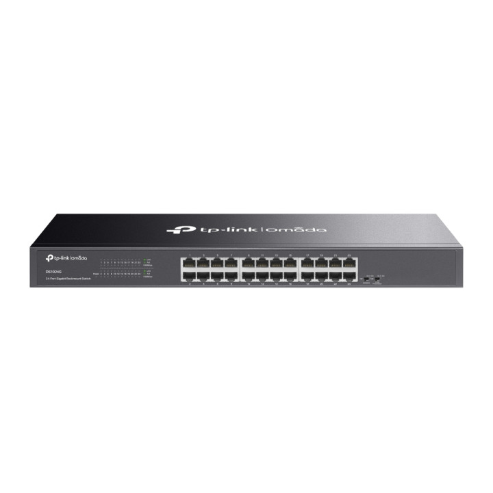 TP-Link Omada DS1024G commutateur réseau Non-géré Gigabit Ethernet (10/100/1000) 1U Noir — vue 1