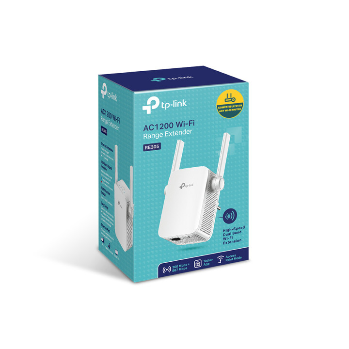 TP-Link RE305 prolongateur réseau Répéteur réseau Blanc 10, 100 Mbit/s — vue 3