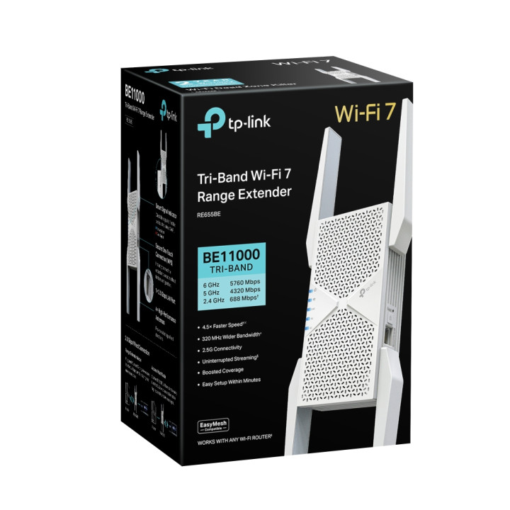 TP-Link BE11000 Émetteur et récepteur réseau Blanc 2500 Mbit/s — vue 2