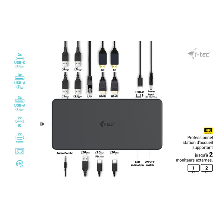 i-tec CADUAL4KDOCKPD2 — vue 3