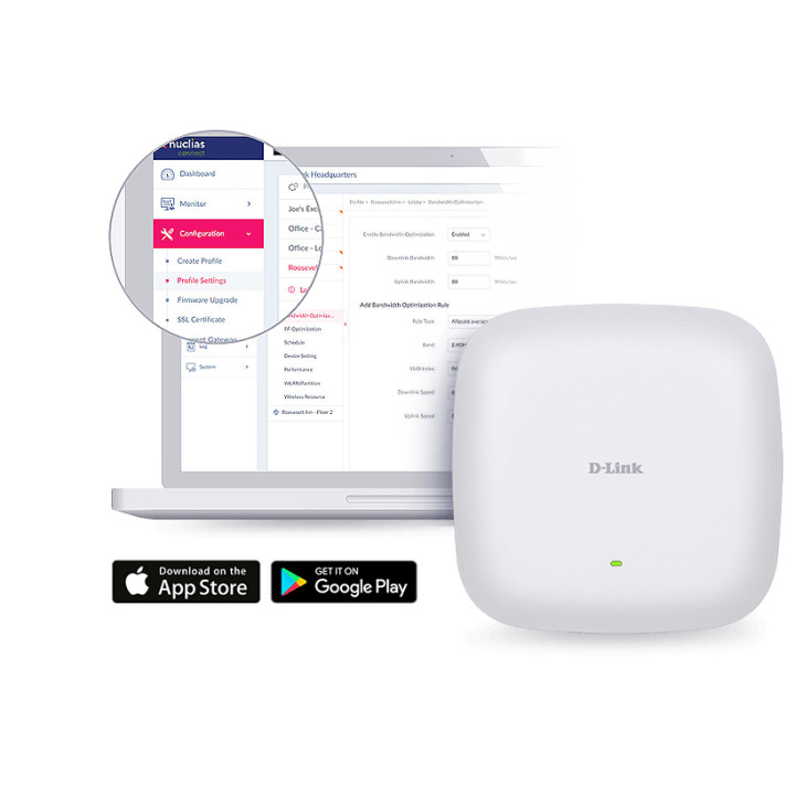 D-Link Nuclias Connect ‑ Point d’accès PoE bibande AX3600 Wi‑Fi 6 — vue 4
