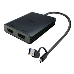 i-tec CADUAL4KHDMI — Adaptateur USB-A/USB-C DisplayLink double HDMI