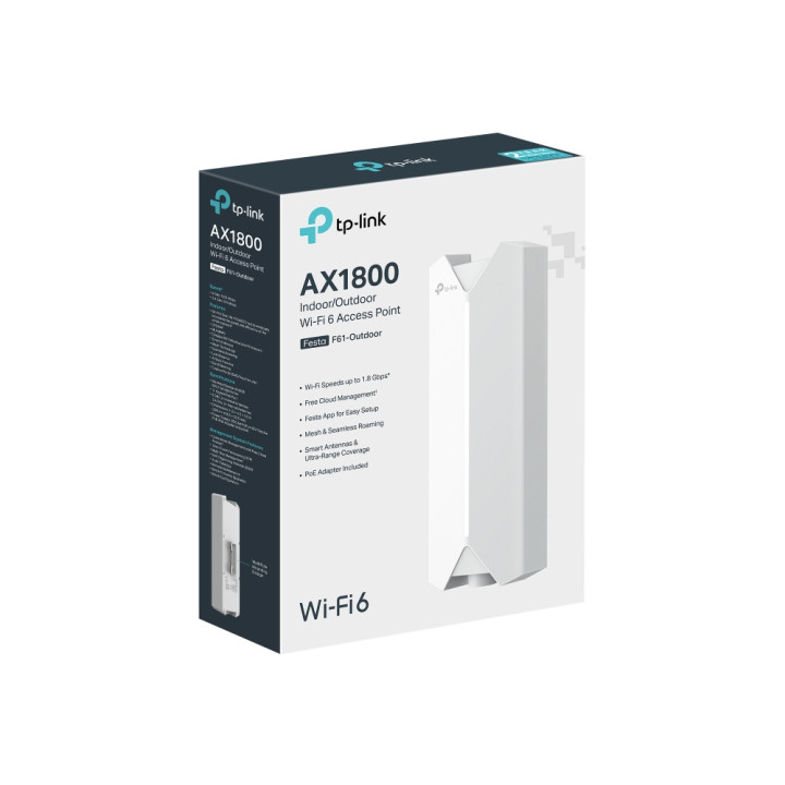 TP-Link Festa F61-Outdoor 1800 Mbit/s Blanc Connexion Ethernet, supportant l'alimentation via ce port (PoE) — vue 5