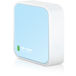 TP-Link TL-WR802N routeur sans fil Fast Ethernet Monobande (2,4 GHz) Bleu, Blanc — vue 1
