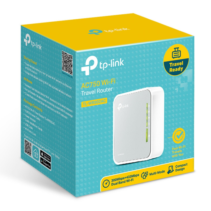 TP-Link TL-WR902AC routeur sans fil Fast Ethernet Bi-bande (2,4 GHz / 5 GHz) 4G Blanc — vue 4