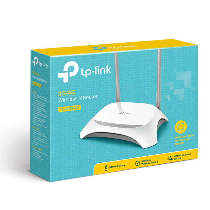 TP-Link TL-MR3420 routeur sans fil Fast Ethernet Monobande (2,4 GHz) Noir, Blanc — vue 5