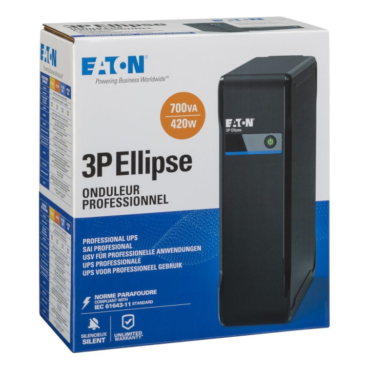 Eaton 3P Ellipse 700 alimentation d'énergie non interruptible Veille 0,7 kVA 420 W 4 sortie(s) CA — vue 4