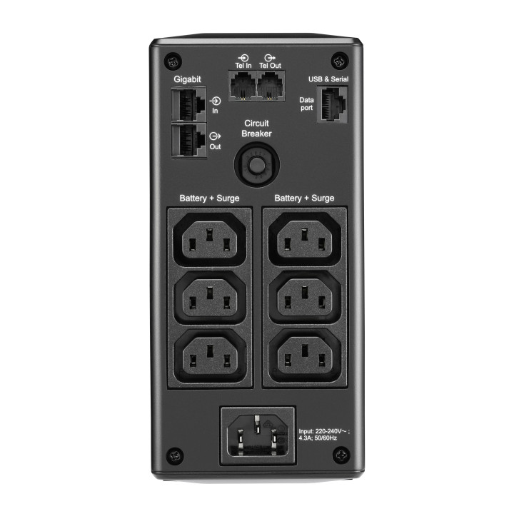 APC BR650MI alimentation d'énergie non interruptible Interactivité de ligne 0,65 kVA 390 W 6 sortie(s) CA — vue 3