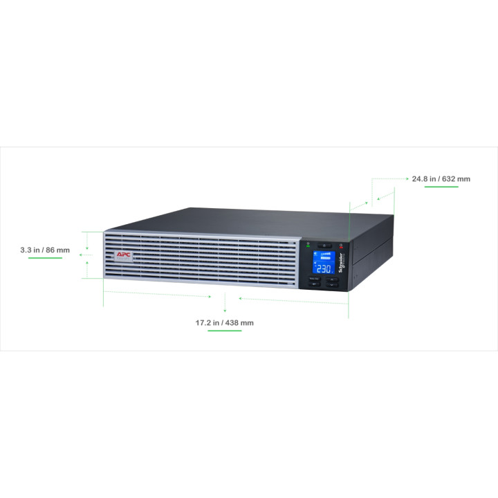APC Easy UPS SRV - Onduleur on-line 3kVA Bat Lithium-Ion Tour/Rack 1 ph 230V - IEC — vue 5