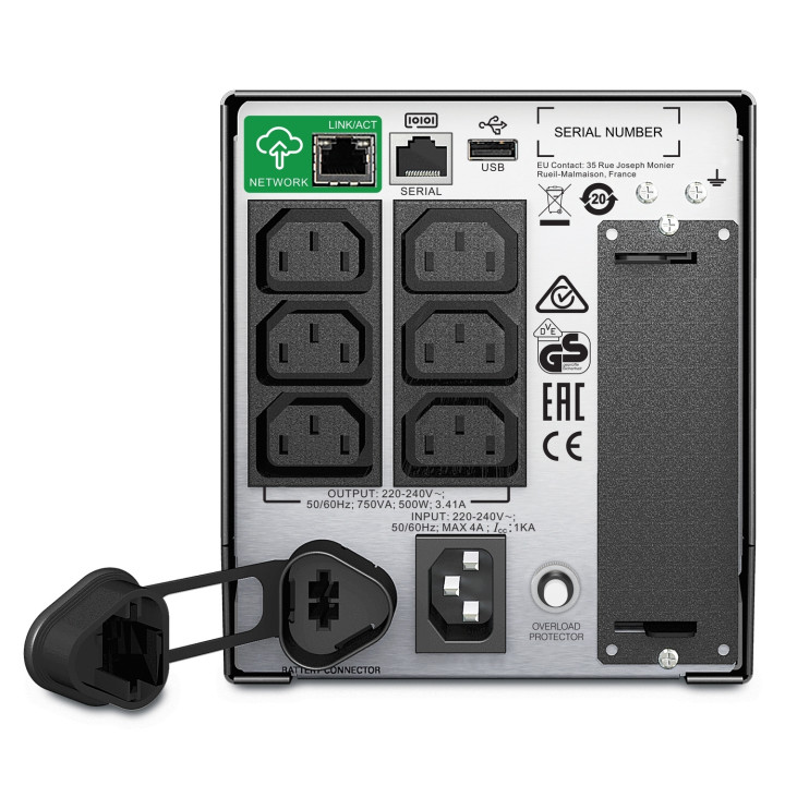 APC Smart-UPS SMT750IC Onduleur - 6x C13, USB, SmartConnect, 750 VA — vue 2