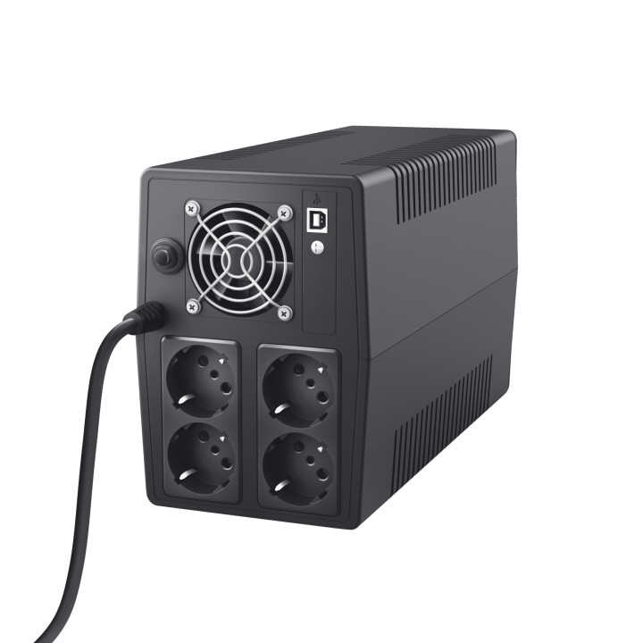 Trust Paxxon alimentation d'énergie non interruptible 1,5 kVA 900 W 4 sortie(s) CA — vue 2