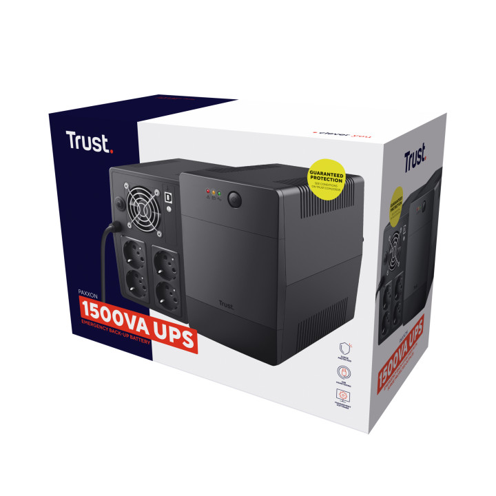 Trust Paxxon alimentation d'énergie non interruptible 1,5 kVA 900 W 4 sortie(s) CA — vue 5