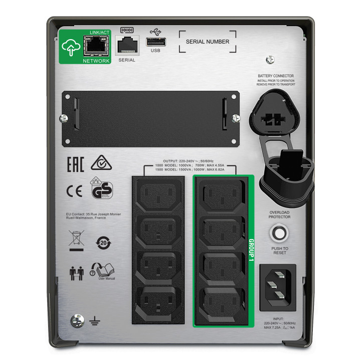 APC Smart-UPS SMT1000IC – 8x C13, USB, SmartConnect, 1000VA — vue 2