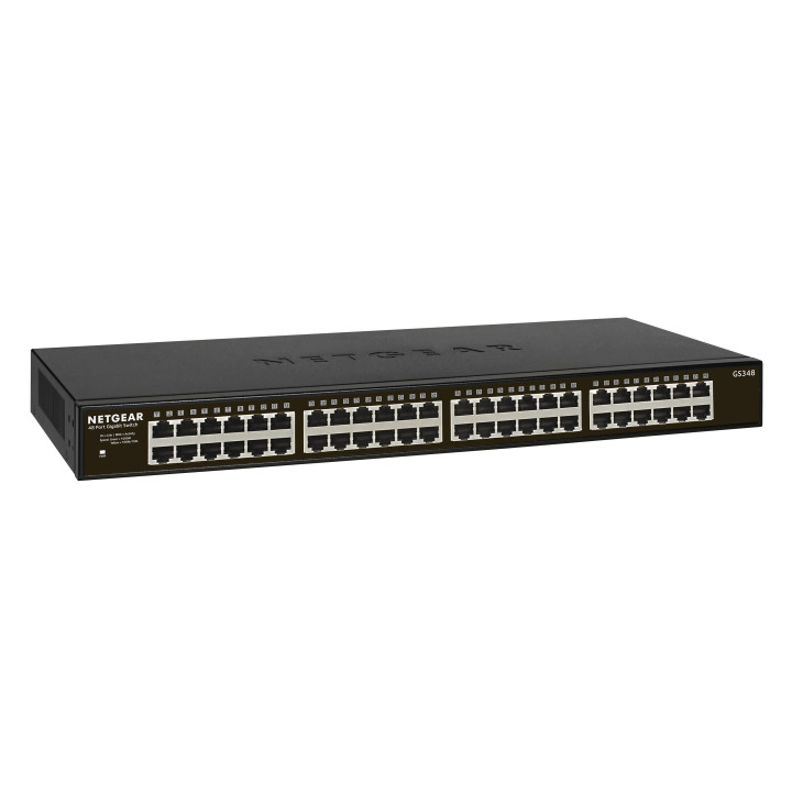 NETGEAR GS348 Non-géré Gigabit Ethernet (10/100/1000) 1U Noir — vue 2