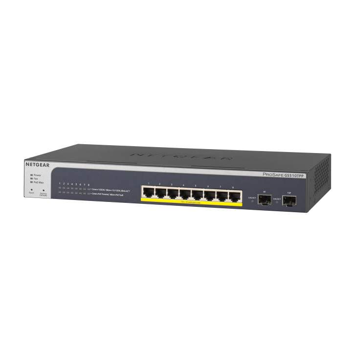 NETGEAR GS510TPP Géré L2/L3/L4 Gigabit Ethernet (10/100/1000) Connexion Ethernet, supportant l'alimentation vi — vue 1
