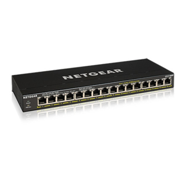NETGEAR GS316PP Non-géré Gigabit Ethernet (10/100/1000) Connexion Ethernet, supportant l'alimentation via ce p — vue 1