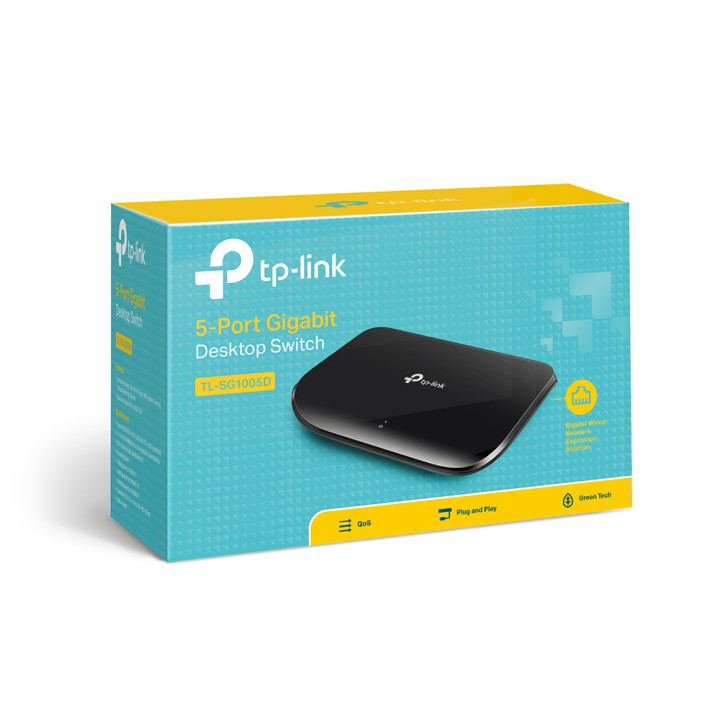 TP-Link TL-SG1005D commutateur réseau Non-géré Gigabit Ethernet (10/100/1000) Noir — vue 4