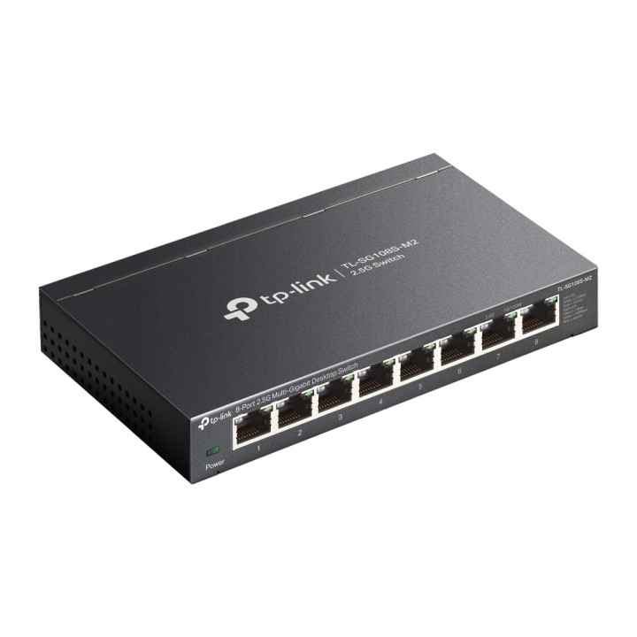 TP-Link TL-SG108S-M2 commutateur réseau Non-géré L2 2.5G Ethernet (100/1000/2500) Bureau Noir — vue 4